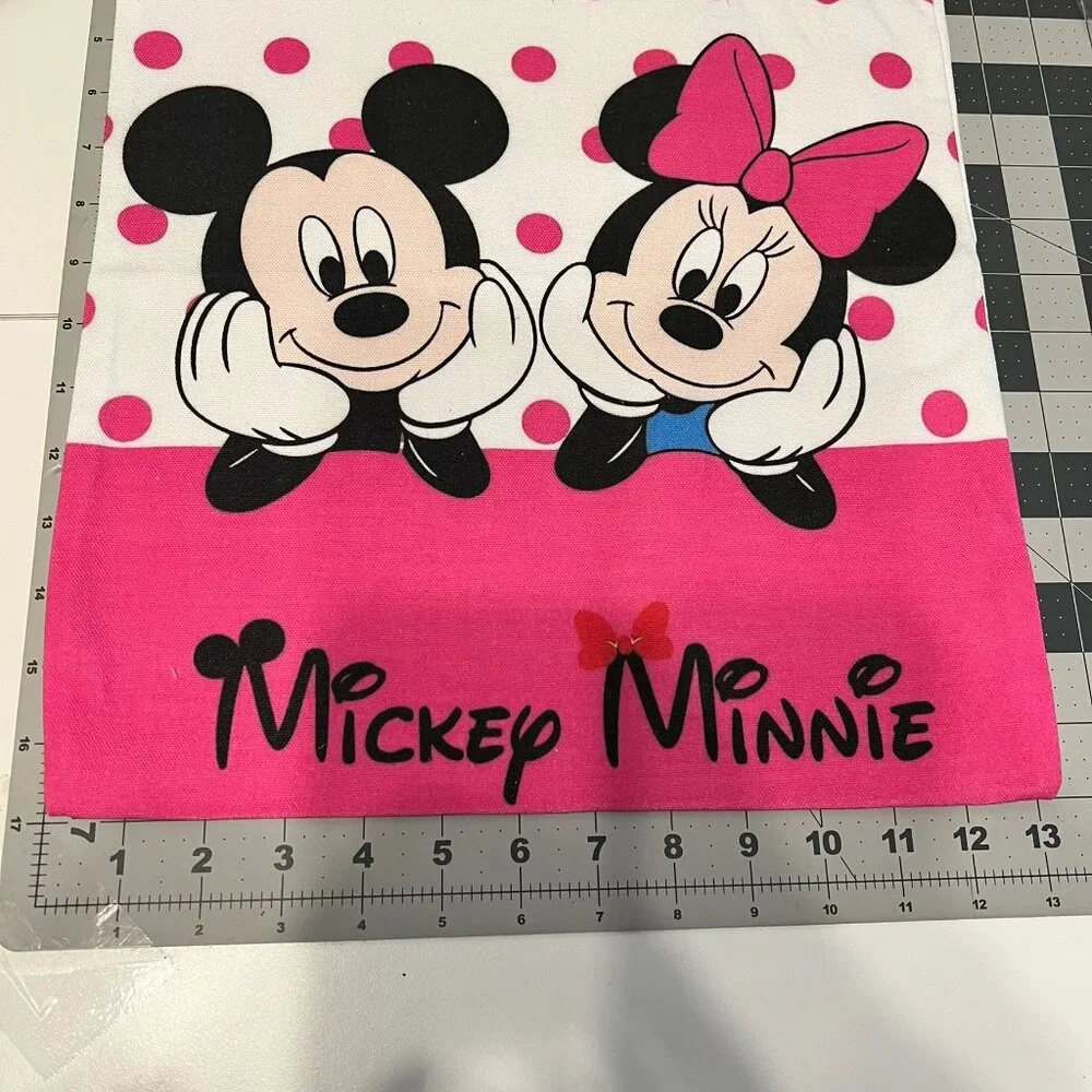 DISNEY‎ Mickey & Minnie Polka Dot Canvas Tote Bag (BRAND-NEW & SUPER CUTE!)